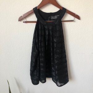 ASTR black high neck tank top blouse work shirt M